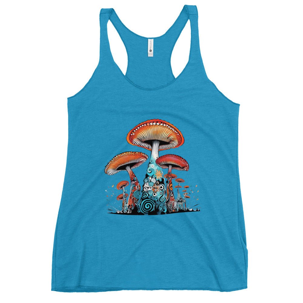 Cosmic Cap Cascade - Trippy Fashion - Racer Tank Top8452107_6681Racer Tank Top