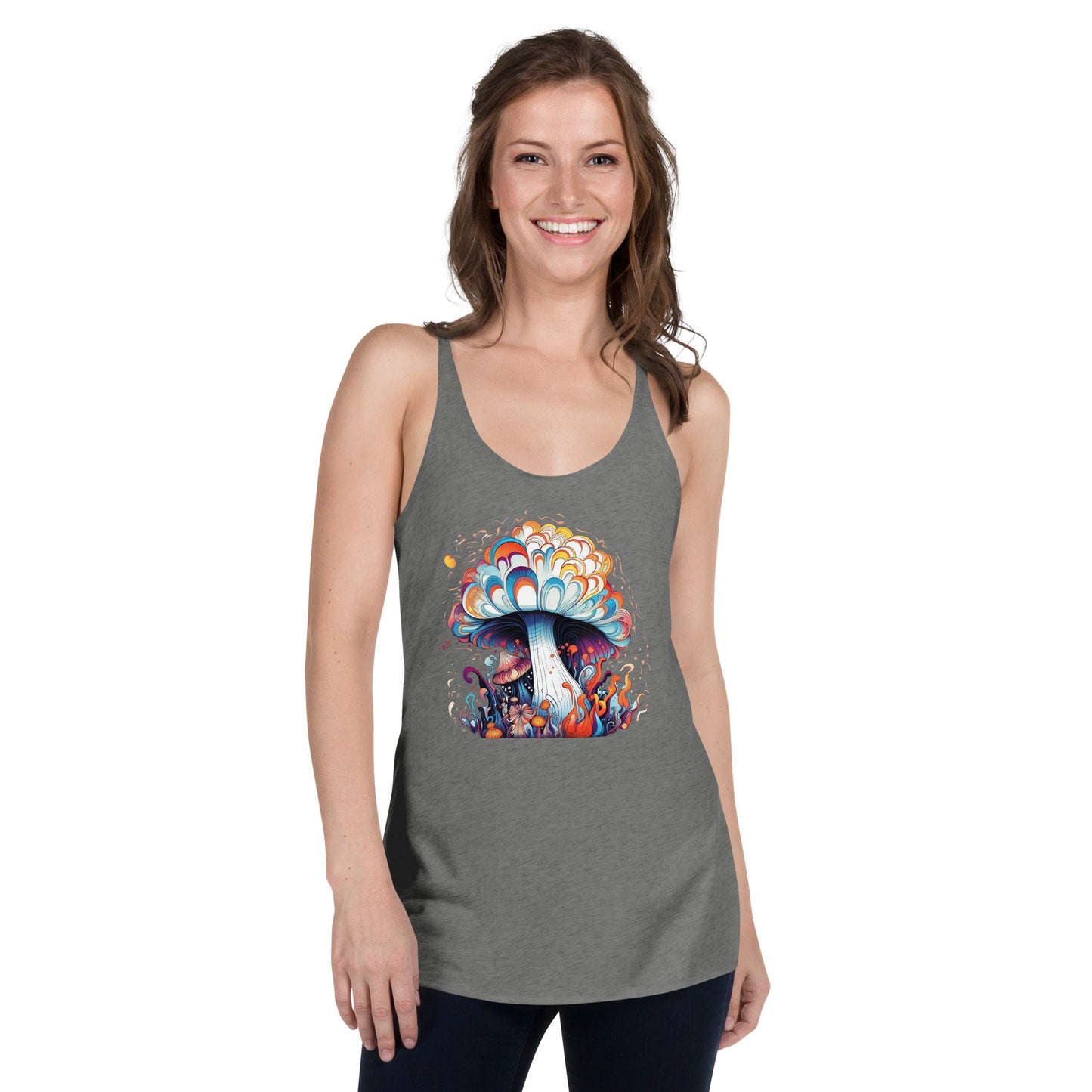 Mushroom Magic - Trippy Fashion - Racer Tank Top8514203_6671Racer Tank Top